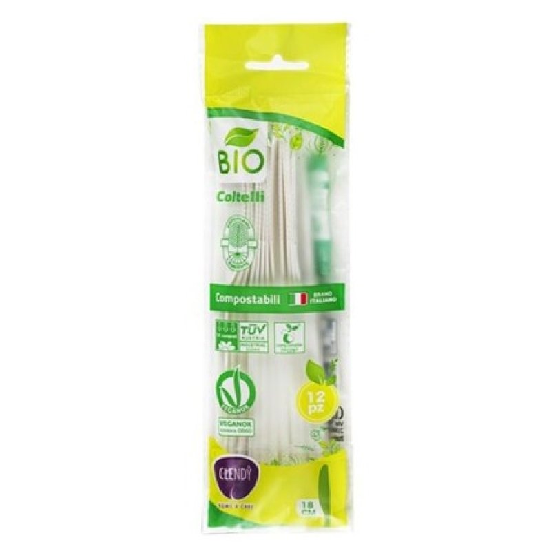 Clendy Coltelli Compostabili - 12pz