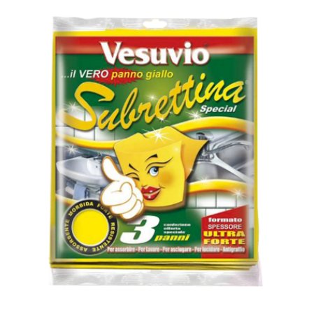 Vesuvius Yellow Multipurpose Cloth - Pack of 3