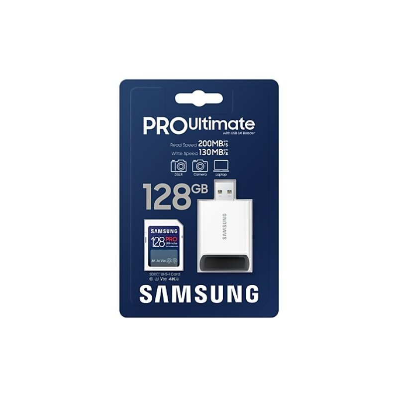 Samsung SD Card PRO Ultimate 128GB inkl. USB-Kartenleser