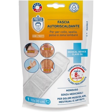 Dr. Protec Adhesive Heating Bandage 10 x 30 cm for Sensitive Skin