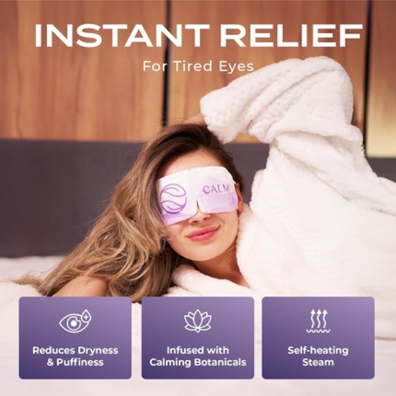 Body Restore Heated Eye Masks Calm Steam Eye Masks Lavender - Pack of 5