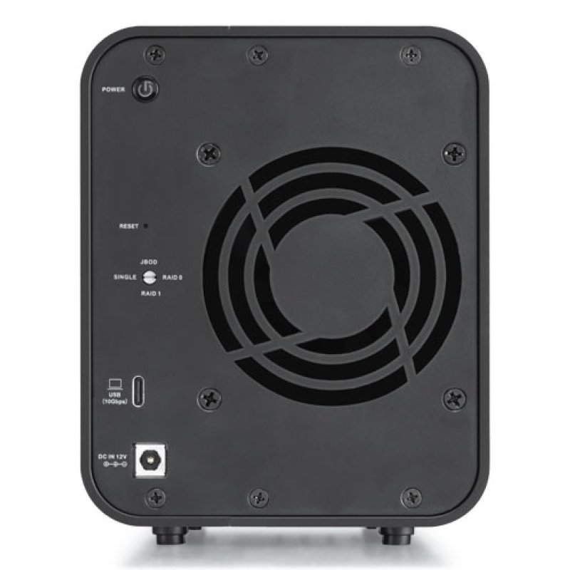 TerraMaster D2-320 boîtier de disques Bureau Noir