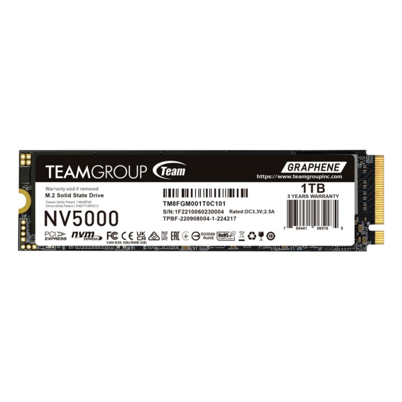 NV5000 1 TB (PCIe 4.0 x4 NVMe | M.2 2280 | Graphen-Kühlkörper)