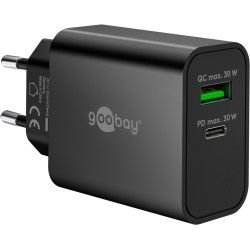 Goobay 75335 chargeur d'appareils mobiles Universel Noir Secteur Charge rapide Intérieure