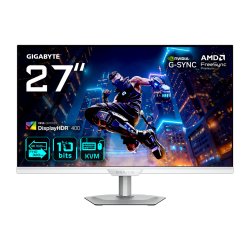 GIGABYTE M27UP ICE 27” 4K UHD Gaming Monitor - Dual Mode (4K 160Hz or FHD 320Hz), 3840 x 2160, 1ms, 350 cd/m²,