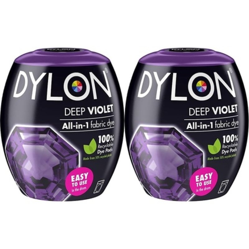 DYLON Washing Machine Fabric Dye Pod for Clothes & Soft Furnishings 350g Deep Violet