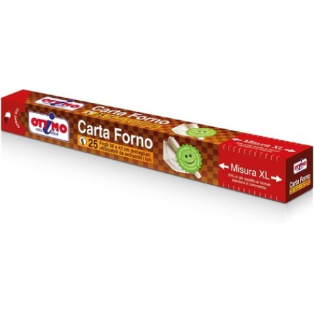 Ottimo Casidea Oven Paper 25 Pre-Cut Sheets 38x42cm