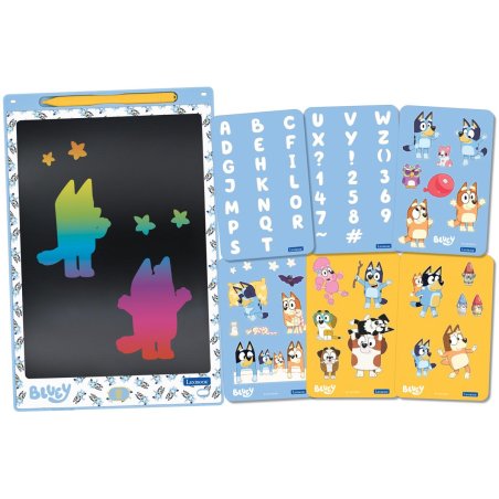 Lexibook - Bluey 11’’ multicolor learning drawing E-ink tablet with stencils (CRT10BY)