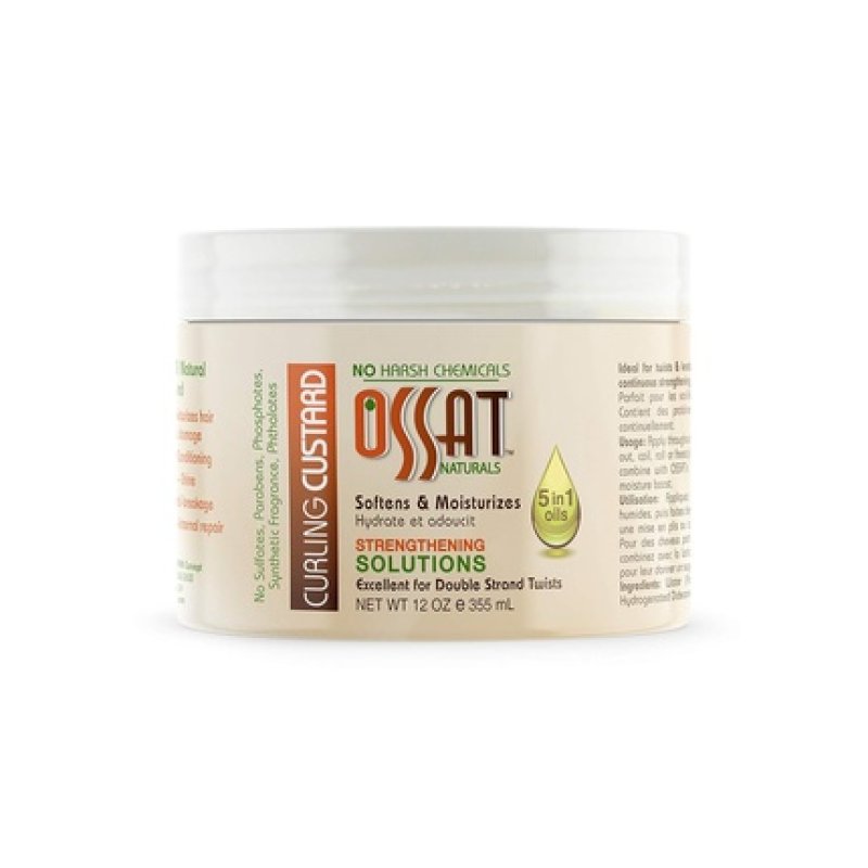 Ossat Curling Custard 5 in 1 Oils Treatment 12 Oz - Olive Oil and Shea Butter