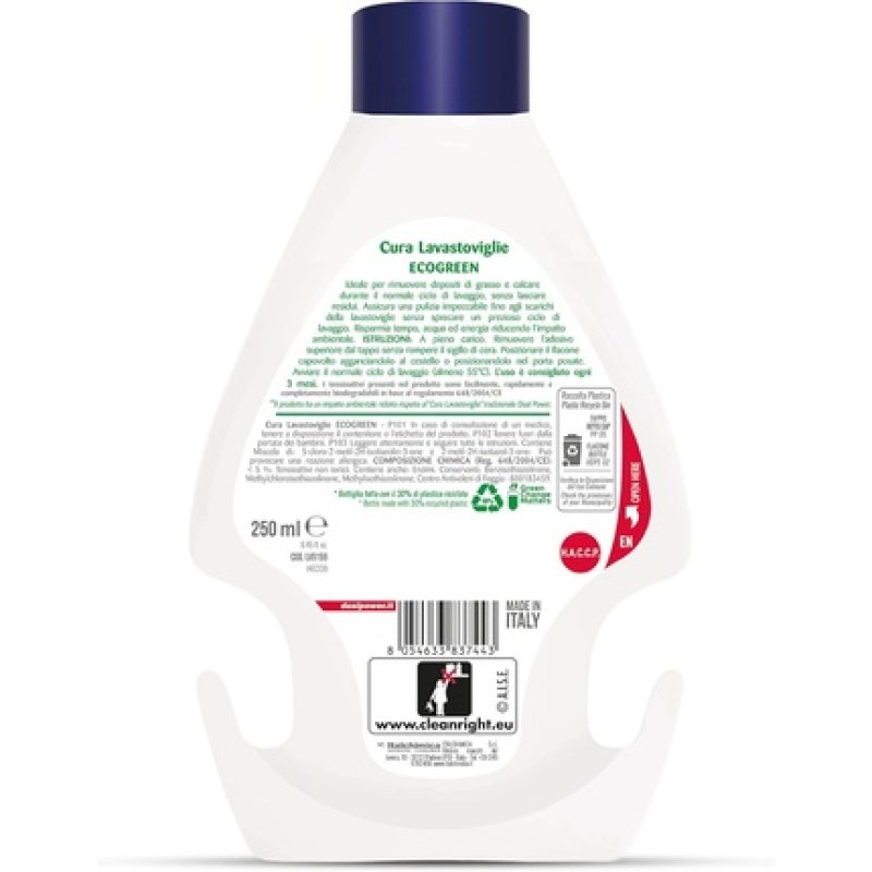 Dual Power Cura Dishwasher Bionature Greenlife 250ml