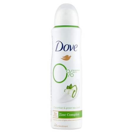 Dove 0% Aluminium Salts Cucumber & Green Tea Scent Deodorant - 150 Ml