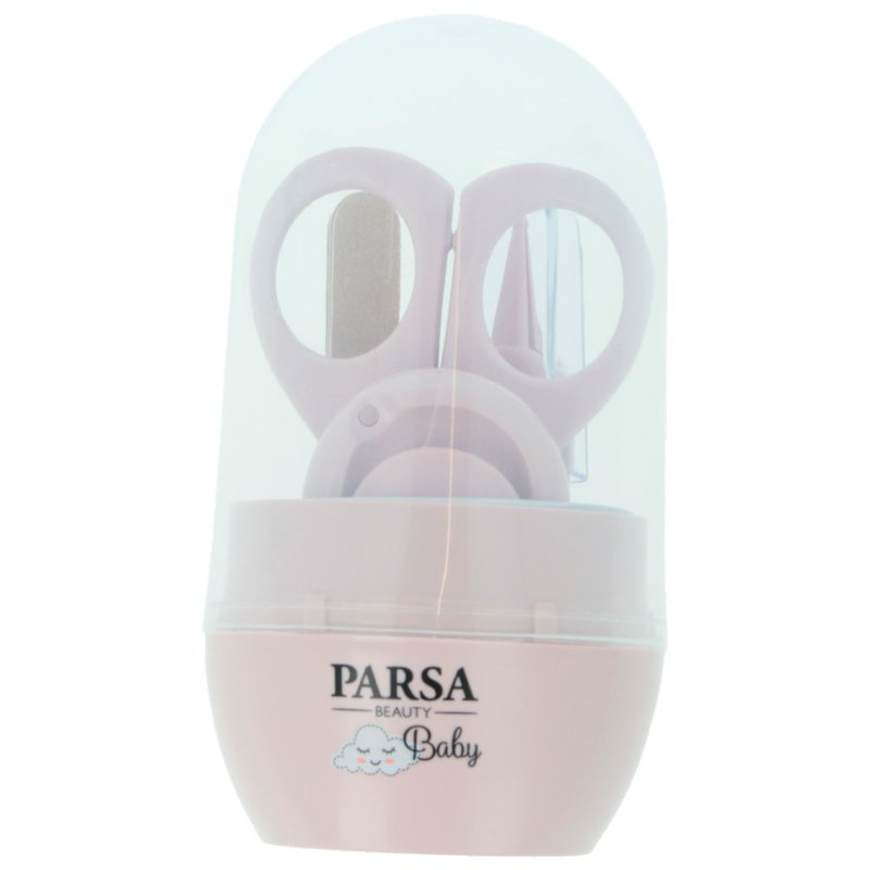 Parsa - 6-piece nail care set for newborns - Pink - Compact