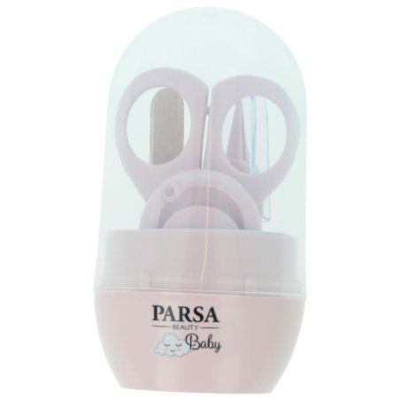 Parsa - 6-piece nail care set for newborns - Pink - Compact