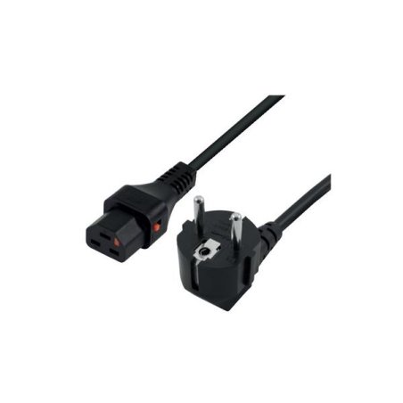 IEC-LOCK AC CORD CEE7/7 TO IEC C21 BLACK - 2M