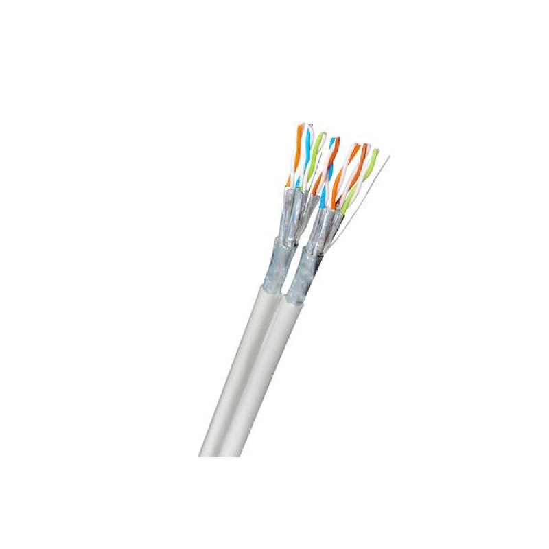 EKIVALAN F/FTP CAT6A SOLID DUPLEX GREY LSZH CPR Cca