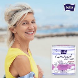 Bella Control Discreet Super Hygiene Pads for Light Bladder Weakness 10 Pieces