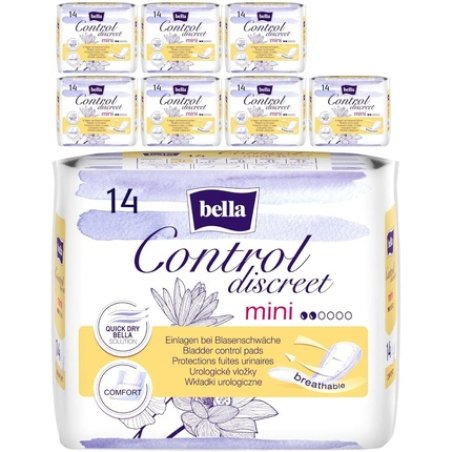 Bella Control Discreet Mini Hygiene Pads for Light Bladder Weakness 14 Pieces