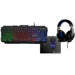 The G-Lab Combo Argon clavier Souris incluse Gaming USB AZERTY Français Noir