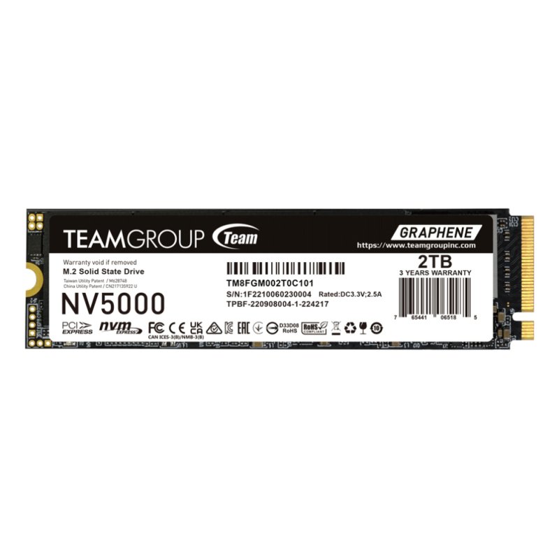 NV5000 2 TB (PCIe 4.0 x4 NVMe | M.2 2280 | Graphen-Kühlkörper)