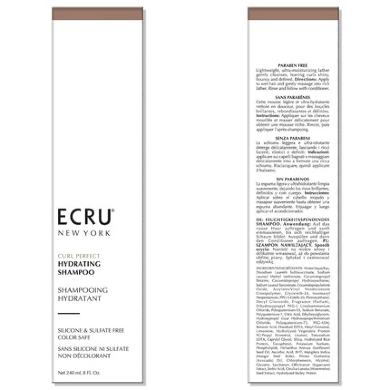 Ecru New York Curl Perfect Hydrating Shampoo for Wavy and Curly Hair