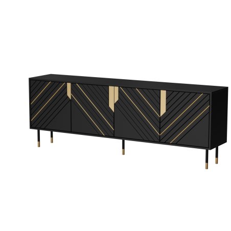 Cama 4D MOUNTAIN chest of drawers 204x40x72 black gold
