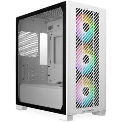 Cooler Master Elite 301 Lite Gaming Case w/ Glass Side, Micro ATX, 2x Fan, PSU Shroud, Intake Grill, USB-C, White