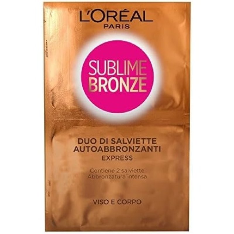 L'Oreal Sublime Bronze Self Tanning Wipes 72 Pieces