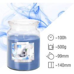 Bispol Large Scented Candle in Jar with Lid - 100 Hours Burn Time - 9.9 cm Diameter