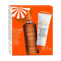 Collistar Sun Product Kit - 200 Ml Super Tanning Dry Oil And 100 Ml Restructuring And Moisturizing After-Sun Balm