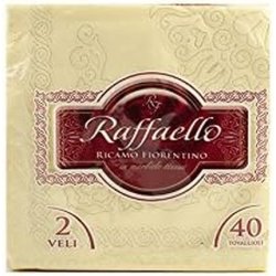 Foscart 5914808 Pack of 40 Paper Napkins Raffaello Cream Color 38x38cm