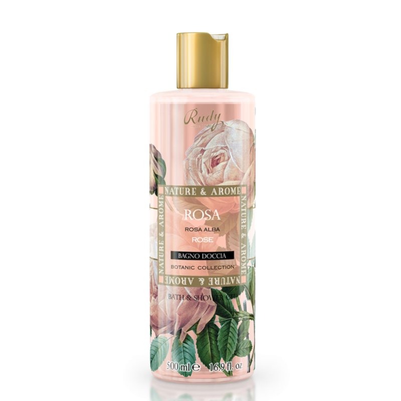 Rudy Profumi Bath and Shower Gel Rose Range 500 ml Gel douche Unisexe Corps Cynorrhodon, Rosier