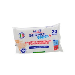 Idrofil Srl Idrofil Germol Wipes Hypoallergenic Sanitizing Wipes 20 Pieces