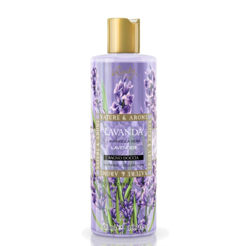 Rudy Profumi Bath and Shower Gel Lavender Range 500 ml Gel douche Unisexe Corps Lavande, Romarin, Bois de santal