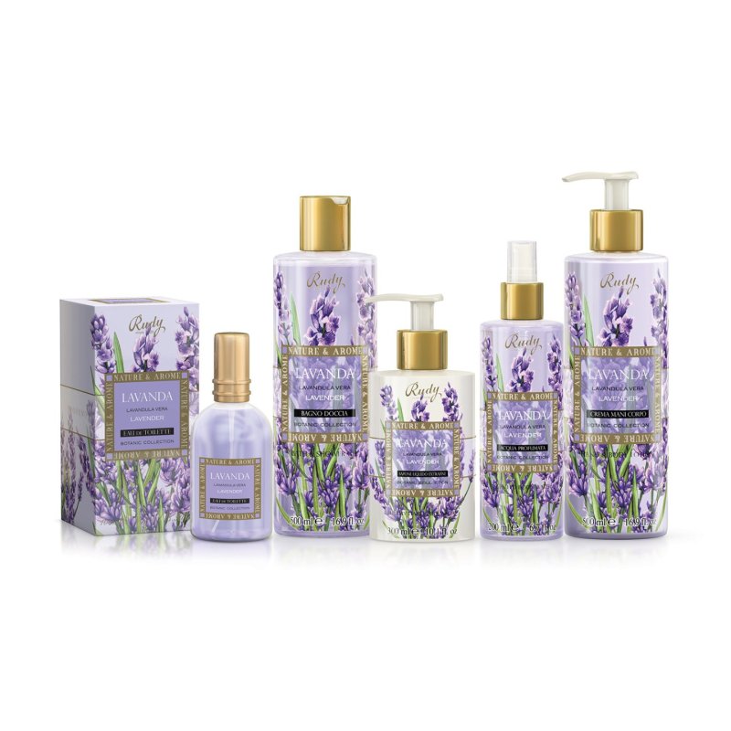 Rudy Profumi Bath and Shower Gel Lavender Range 500 ml Gel douche Unisexe Corps Lavande, Romarin, Bois de santal