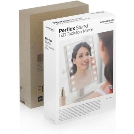 InnovaGoods 8435527811730 miroir de maquillage Autonome Rectangulaire Blanc