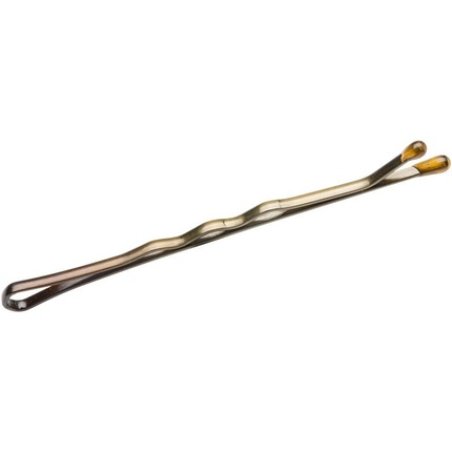 Sabrina Professional Ball Pointed Hair Grips Waved Brown 51mm