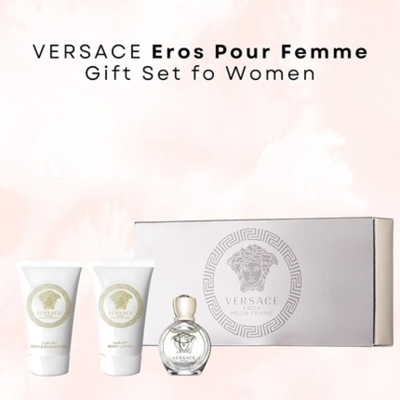 Versace Eros Pour Femme Gift Set 5ml EDP with 25ml Shower Gel and 25ml Body Lotion