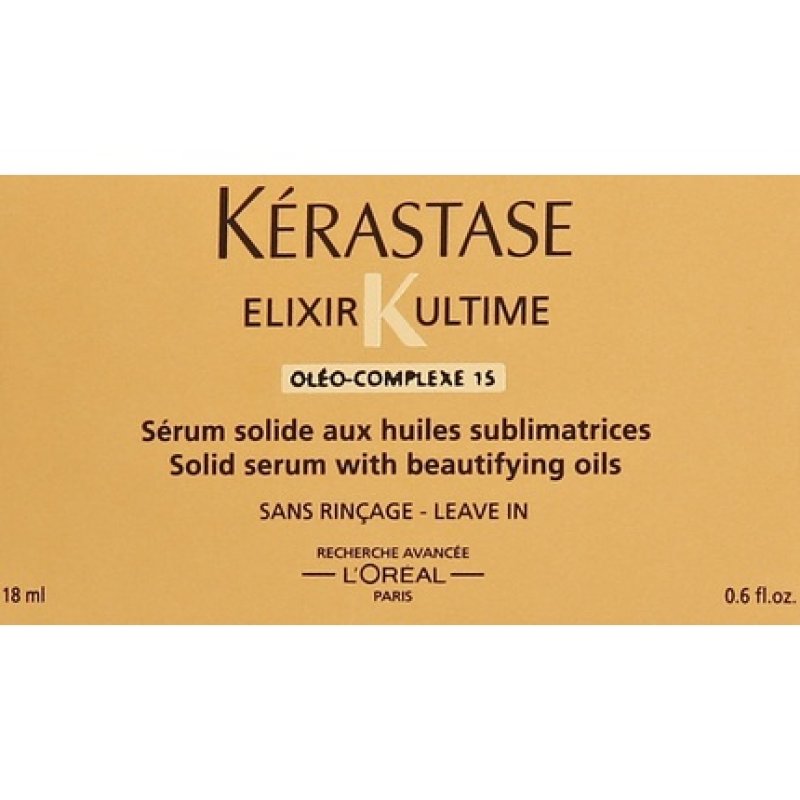 Serum solid Kerastase Elixir Ultime Oleo-Complexe 15 Leave-in, Toate tipurile de par, 18ml