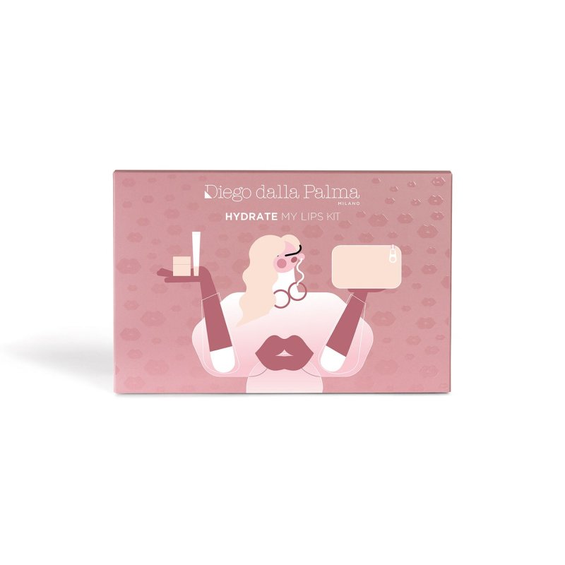 Diego Dalla Palma Hydrate My Lips Set 10ml Lip Hydrator 25ml Repairing Lip Mask Pouch