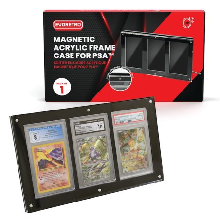 EVORETRO - Magnetic Acrylic Frame 3 Slot For PSA Graded Card