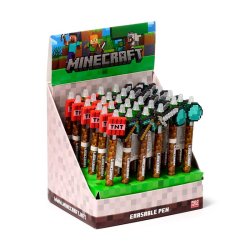 MINECRAFT - Outils - Stylo à Gel Effaçable (Display de 36pcs)