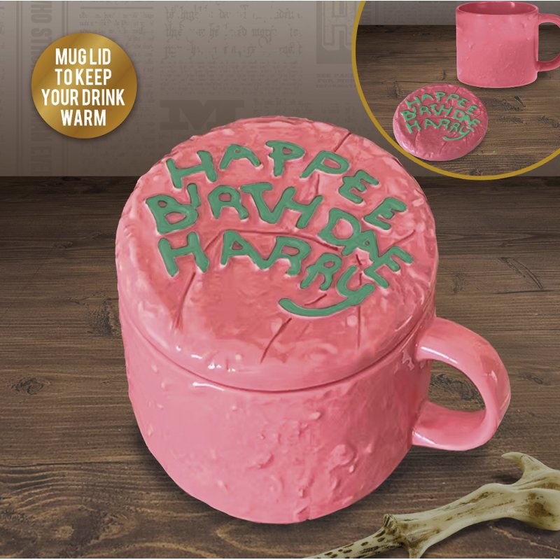 HARRY POTTER - Happee Birthdae - Mug Shaped Cake avec couvercle