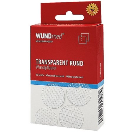 Wundmed Universal Round Transparent Wound Plaster 25cm 20 Pieces