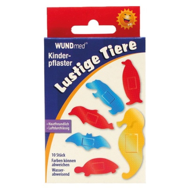 Wundmed Kids Bandage 10 Pieces Funny Animals Motif