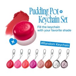 Blurry Pudding Pot Keychain Set with Airbrushed Blush & Lip Buildable Pigment
