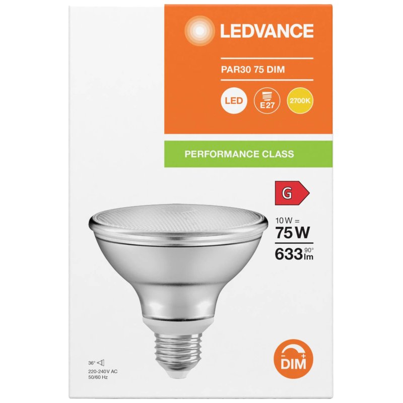 Osram PAR307536 DIM 10W 927 E27 P LED Reflektorlampe 633 lm 2700K E27 dimm