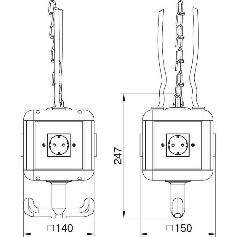 OBO VH4/N6 34904B1 Energieversorgungseinheit IP20 4xSchuko