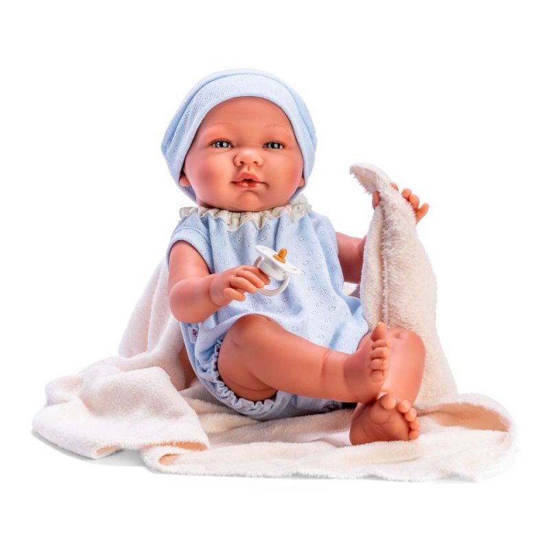 ASI - Body Y Gorro Punto Azul Manta Beige (24367011)