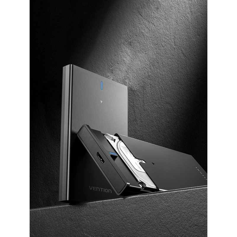 Vention KPAB0 Boîtier de disques de stockage Boîtier HDD Noir 2.5"