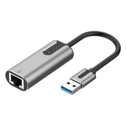 Vention USB 3.0-A to Gigabit Ethernet Adapter Gray 0.15M Aluminum Alloy Type